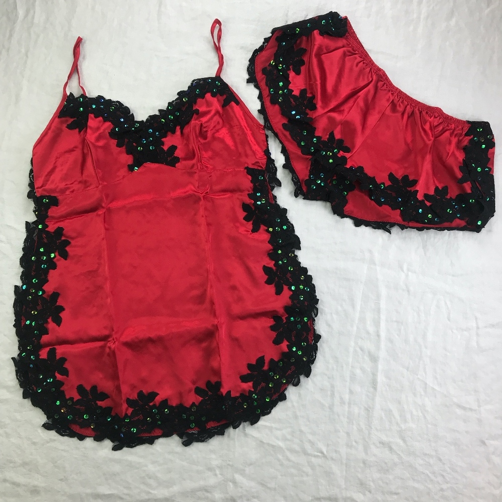 GB Teddy Red and Black with Sequins Size M
